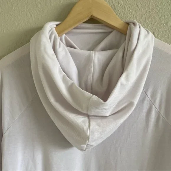 Athleta Essence Fitted Cowl Neck Tunic Hoodie Pullover Sz M - Picture 7 of 7